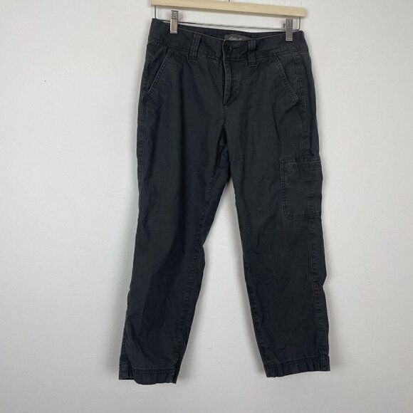Eddie Bauer Woman’s Gray Cropped Capri Pant 5 Pocket Straight Leg Size 2 - Picture 1 of 11